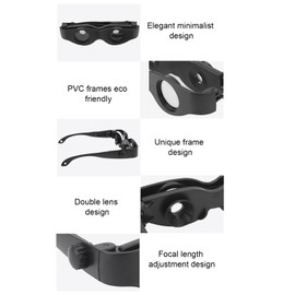 Hands-Free Binoculars Glasses Dual Layer Lens Optical Fishing Binoculars Telescope Glasses Magnifying Glasses for Bird Watching Concerts Theatre Opera TV Sights
