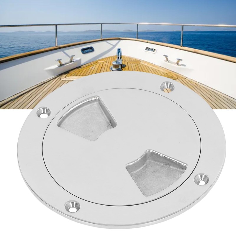 Stainless Steel Boat Deck Round Plate Durable Marine Inspection Hatch