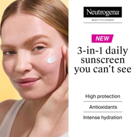 Neutrogena Ultra Sheer Invisible Cream Sunscreen Hydration SPF50 (1x 50ml), Facial Sun Cream with Vitamin C, High Broad-Spectrum Protection, 24h Hydration for Dry to Very Dry Skin, for Daily Usage