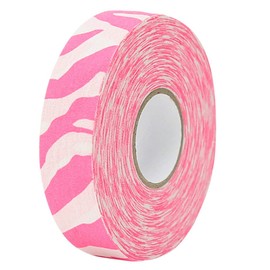 Tomotato Hockey Tape, 2.5 cm x 25 m Hockey Protective Tape, Sports Grips Tape for Ice Hockey and Roller Hockey Sticks, Sports Accessories, Blades and Grip Protection (Pink Zebra)