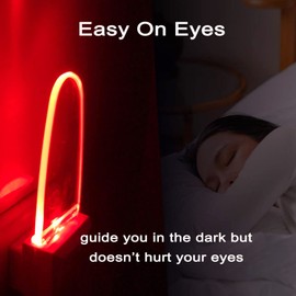 CICINY LED Night Light Plug in 4 Pack, Energy Efficient 0.5W, Dusk to Dawn Sensor Nightlights for Bedroom, Bathroom, Kitchen, Hallway, Stairs, Kids Room, Red