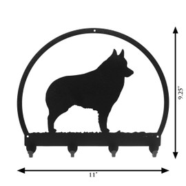 SWEN Products Schipperke Metal Key Chain Hanger - Leash Holder