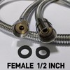 HOMYEP Flexible Shower Hose Stainless Steel Handheld Shower Head Attachment