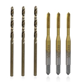 3-Pack Metric Tap & Drill Bit Set - M3×0.5 Ti-Coated HSS 6542 Spiral Point Taps + 2.5mm M35 Cobalt Bits for Metalworking, Automotive, Electronics & DIY Projects