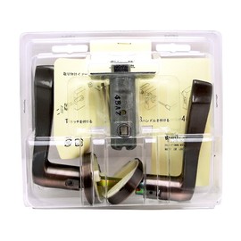 WAKI Indoor Lever Handle Aisle Lock Bronze Set – 020B