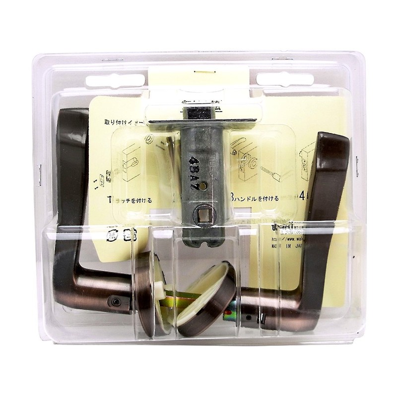 WAKI Indoor Lever Handle Aisle Lock Bronze Set – 020B