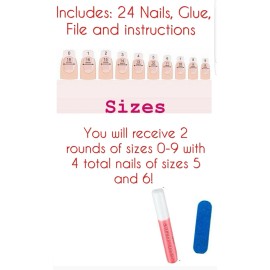 Sure Things Soft Pink Short Press On Nails Glossy  gel square squoval Glue On Kit nude mauve