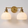 Teqinchy 2-Light Gold Wall Sconces,Vintage Bathroom Wall Sconce Light with