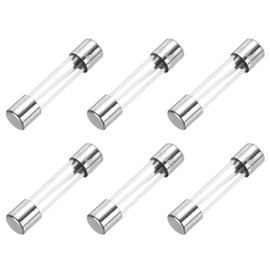 sourcing map 20A 250V 6x30mm Time Delay Glass Fuse UL Listed Slow Blow Fuse for Home Appliances 6 Pcs
