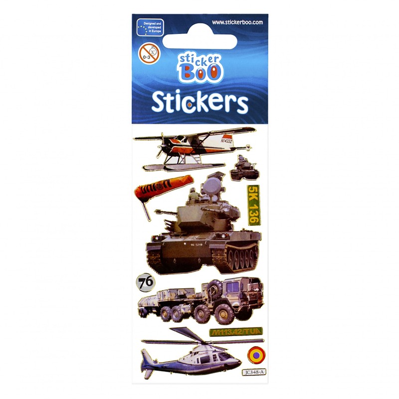 Sticker Set for Kids, Military Vehicles Stickers