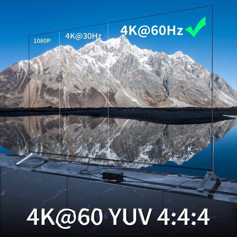 4K HDMI Extender, Ultra HD 4K@60Hz Over Cat5e/6 Up to