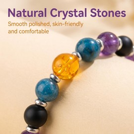 CNYTPE Natural Crystal 12 Chinese Zodiac Bracelet, Feng Shui Lucky Jewelry for Women Men, 2026 Year of the Horse Zodiac Bracelet for Luck Protection & Gift Giving (dragon)
