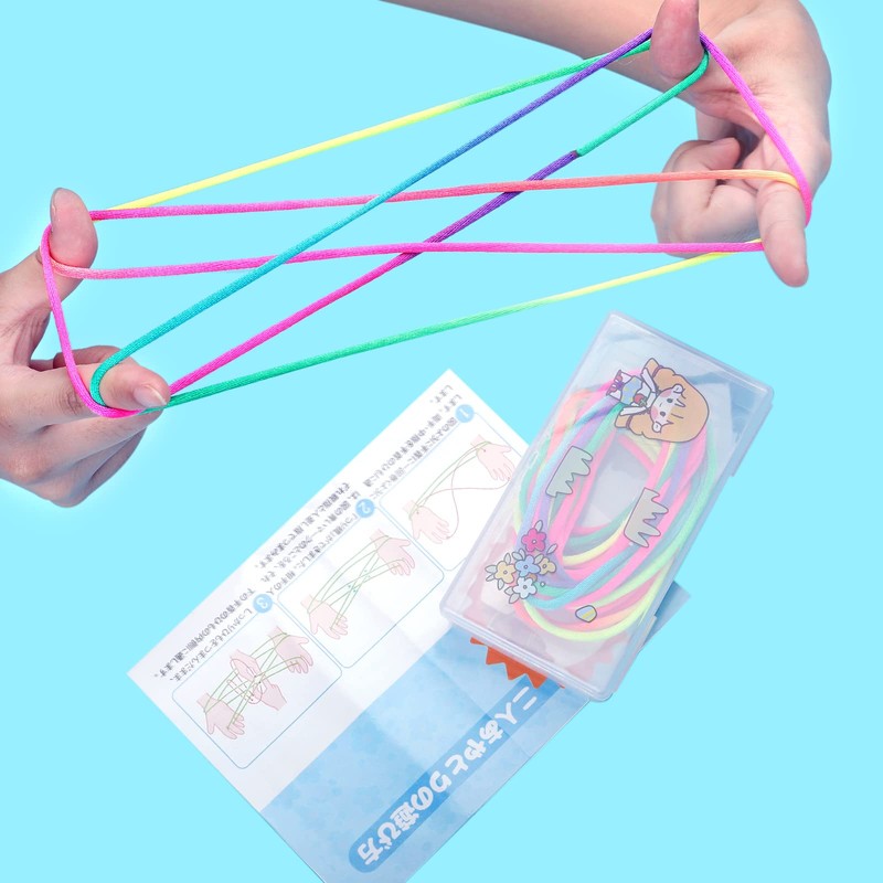 Fingooo String with Illustration Instructions and Storage Case, Knotless Twine,