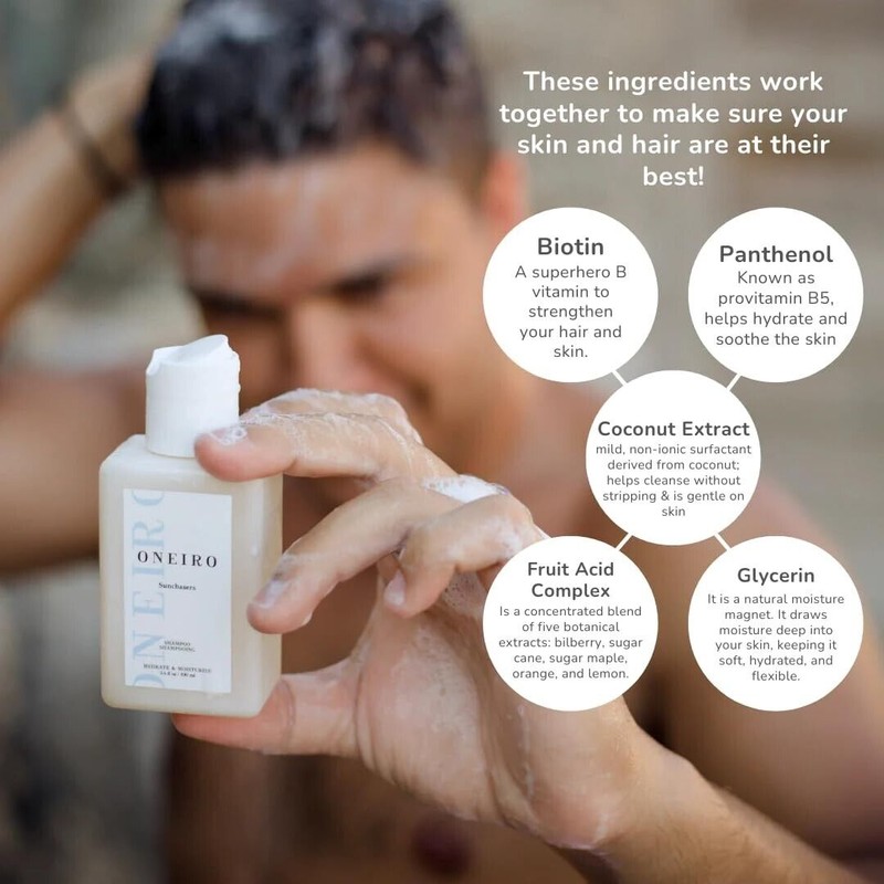 Oneiro Set Of 2 Hydrating Shampoo 3.4 Fl oz Biotin-rich