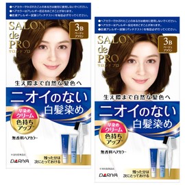 Salon de Pro Hair Dye Unscented Hair Color Fast Dye 3B Beige Brown (Bulk Purchase) 2 Pieces