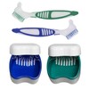 NyxSeat 2 Denture Bath Containers and 2 Denture Cleaning Brushes,