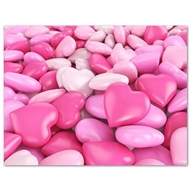 Small World Greetings Pink Hearts Bliss Cards 12 Count - Blank Inside with Envelopes - A2 Size (5.5"x4.25") - Valentine’s Day, Mother’s Day, and More