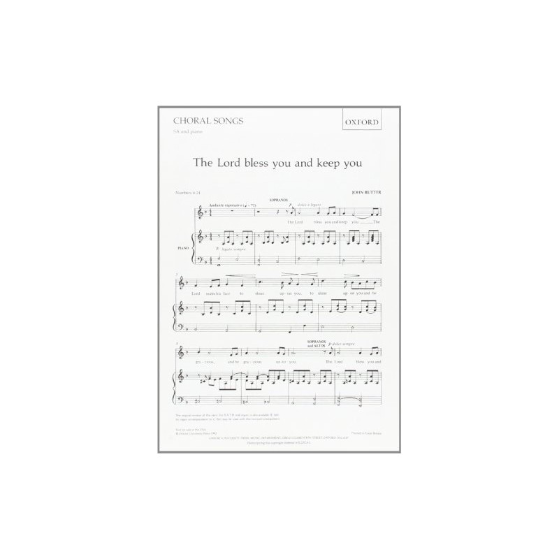 The Lord bless you and keep you