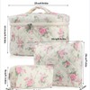 Rockreyoa Travel Cosmetic Bag Coquette Cosmetic Bag Made of Cotton