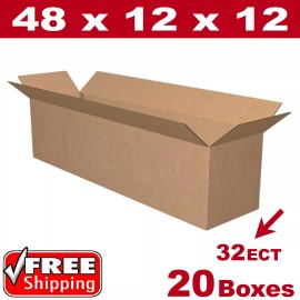 Apex Packaging Supply 20 - 48x12x12 Cardboard Boxes Mailing Packing Shipping Box Corrugated Carton