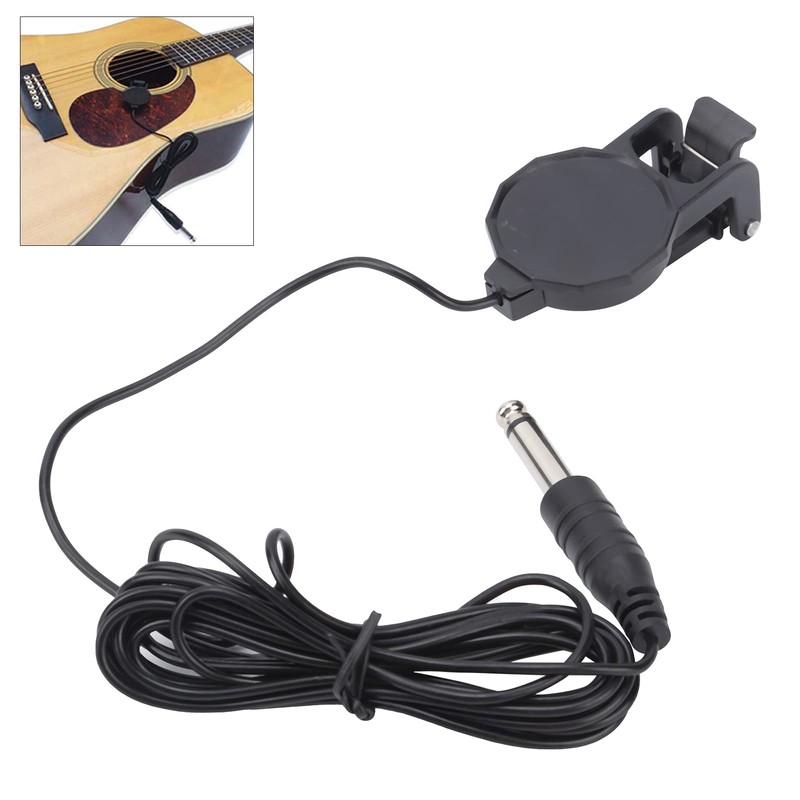 Walfront Clip-on Pickup Guitar Lightweight Portable Microphone Piezo Pickup Command