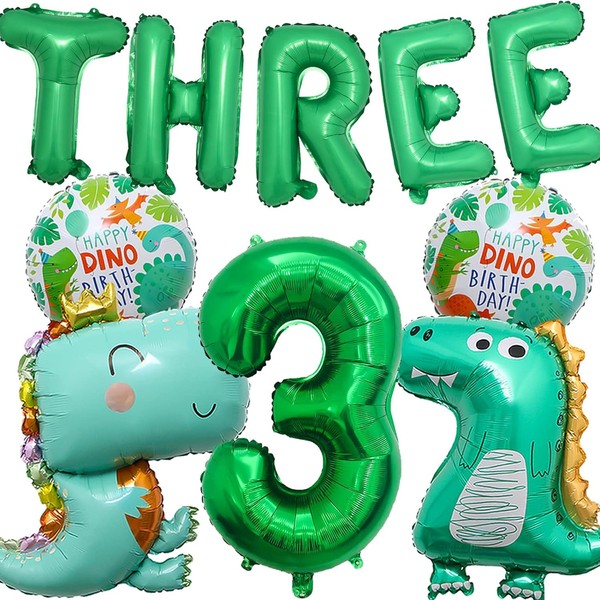 Dino Geburtstag Deko 3 Jahre, Dino Luftballons, Dino Geburtstag Deko,