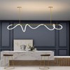 FBFC Modern LED Linear Pendant Light, DIY 59 inch Gold