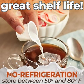 Coffee Creamer Singles Variety Pack 48-Count – Bulk Individual Coffee Creamers Perfect for Nespresso Lovers - Non-Dairy Flavored Creamers: Original, Vanilla Caramel, Hazelnut, Italian Sweet Cream