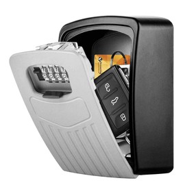 Extra Large Key Storage Security Lock,V-Resourcing Sturdy Wall Mounted Outdoor, Re-settable 4 Digit Combination Lock Box,Share and Secure Keys for Home,Office,Garage etc[Internal size:11.4x8.2x4.8cm]