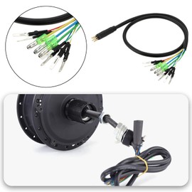 eMagTech 1 Piece 9 Pin E-Bike Cable Connector Male Motor Cable 55cm 12-72V for Brushless Hub Motor Brushless Gearless Hub Motor Accessories for Electric Bikes