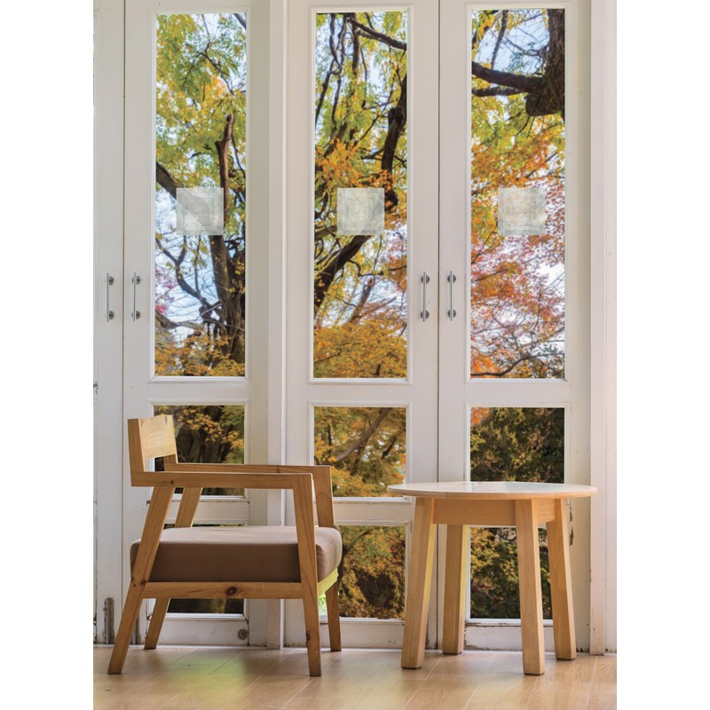 Bird's Eye View Clear/Etched Window Deflector 10 x 10 cm