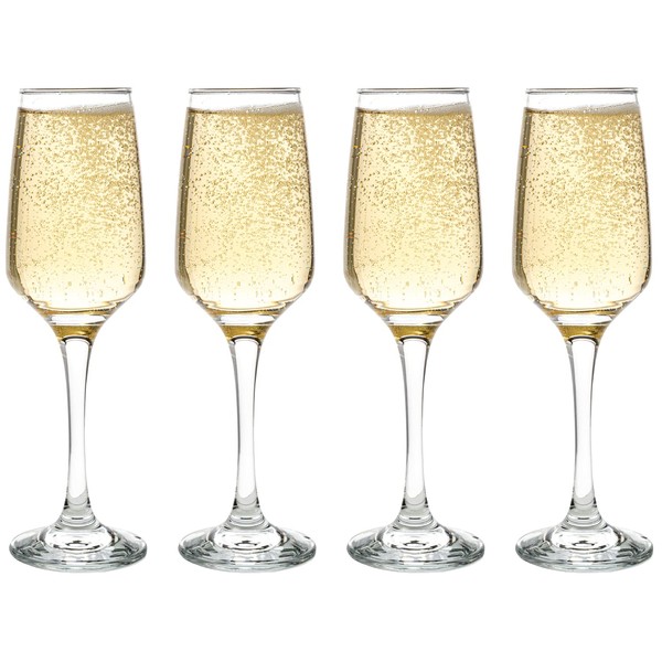 Vikko Champagne Flutes, 7.4 Ounce Toasting Champagne Flute, Crystal Clear