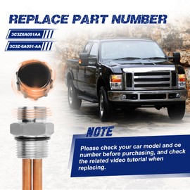 Engine Block Heater Assembly Compatible with Ford F250 F350 F450 F550 Super Duty E150 E250 E350 E450 Econoline Van Excursion Diesel Replacement# 3C3Z-6A051-AA 6A051