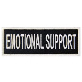 Service Dog Emotional Support Vests/Harnesses Emblem Embroidered Fastener Hook & Loop Patch