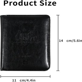 Hysgscwd 2Pcs AU Passport Holder Travel Cover Wallet Case, PU Leather Passport Travel Wallet Holder with RFID Blocking, ID Credit Cards Cover Case, Travel Documents Organizer with Multiple Slots