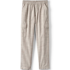 Lands' End Girls Woven Pull On Utility Cargo Pants Small Khaki