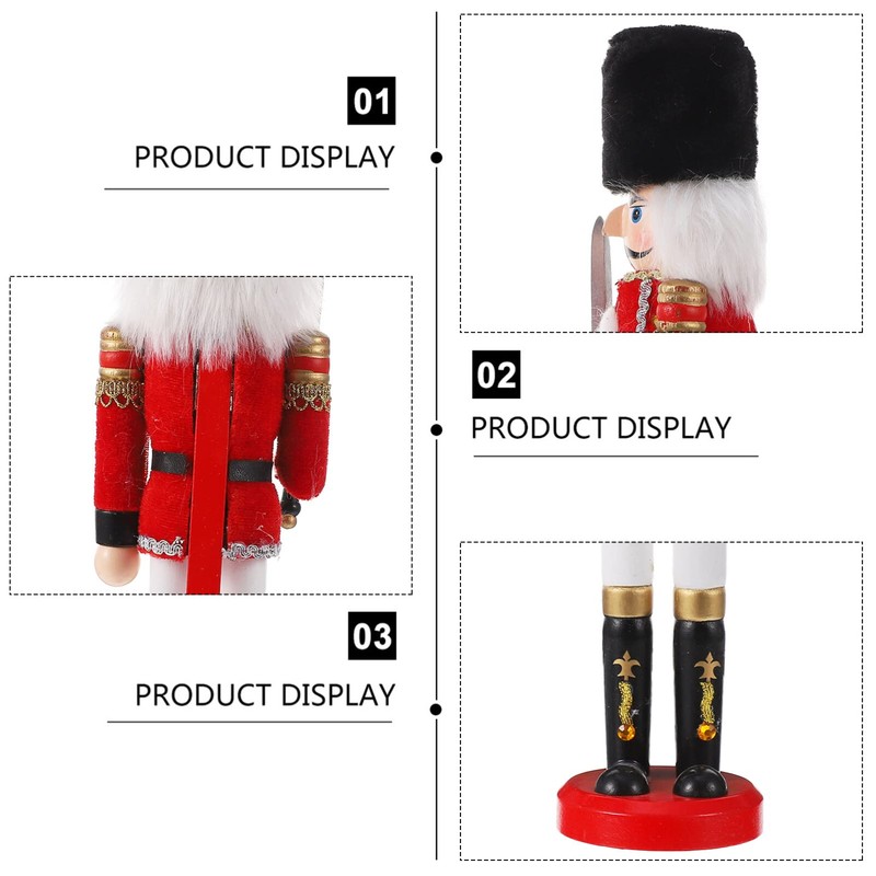 DEARMAMY Large Nutcrackers Christmas 6ft Christmas Nutcracker Figurine Decoration: Wooden