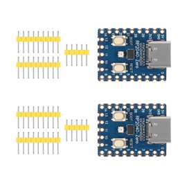 ALAMSCN Pack of 2 Compatible with RP2040-Zero Mini Microcontroller Board RP2040 USB-C Dual-Core ARM Cortex M0+ Processor 2MB Flash