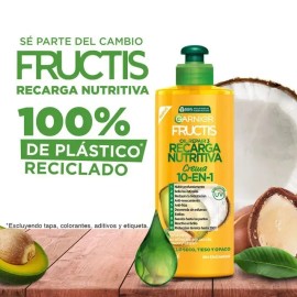 Crema Para Peinar 10 En 1 Recarga Nutritiva 300 Ml Fructis