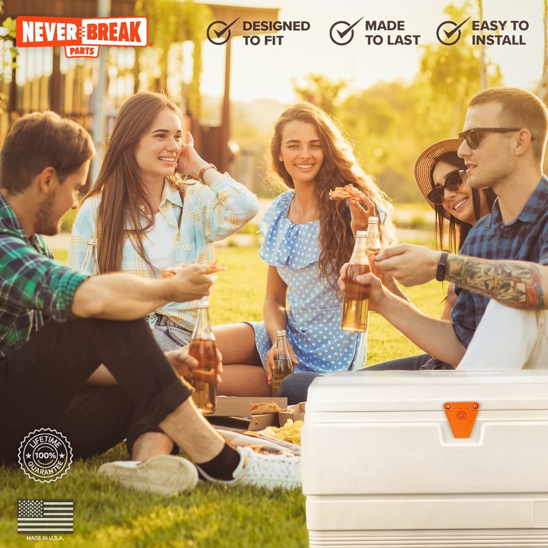 NeverBreak Igloo Cooler Replacement Hinge & Latch Set | High