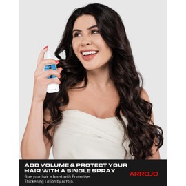 Arrojo Protective Thickening Lotion – Heat Protectant & Blow Dry Spray for All Hair Types – Sulfate & Paraben-Free, Anti Frizz & UV Protection, 6 fl. oz.