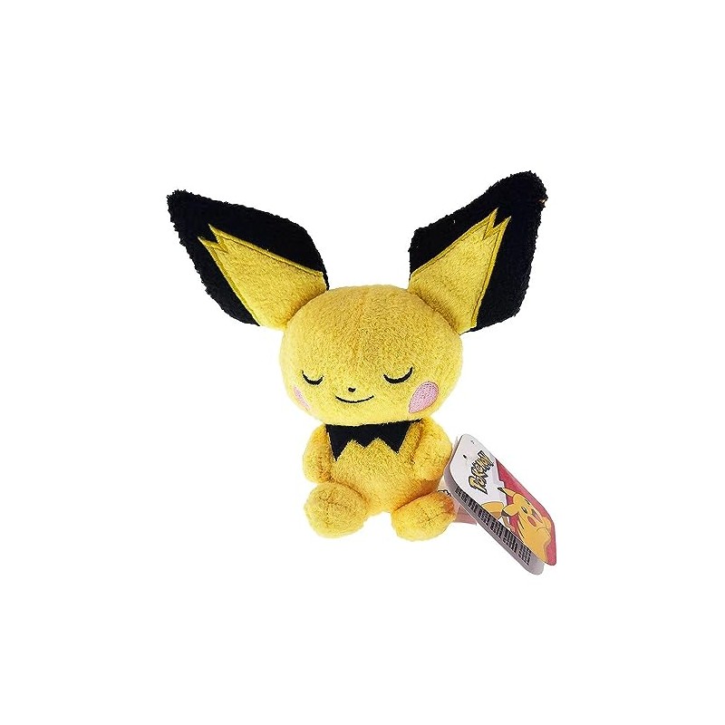 Pokémon Pichu Sleeping Plush - 5 Pollici Premium Plush, Multicolore