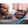 Bartschere BLUE TITANIUM Schnurrbart-Schere Nasenhaarschere mit Mikroverzahnung