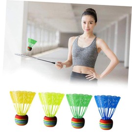 Anneome 12Pcs Colored Badminton Balls Lightweight Hit-Resistant Shuttlecocks for Indoor Outdoor Sports and Family Activities