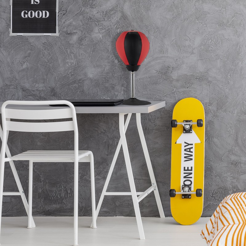 Relaxdays Table Punch Bag, Desk Punching Ball for Office, Mini