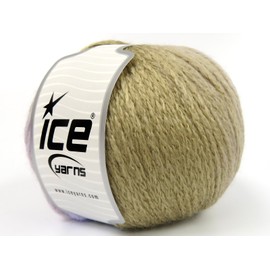Lot of 4 x 100gr Skeins Ice Yarns Nordic Light (10% Wool) Yarn Light Lilac Camel