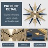HEBOIX Starburst Large Wall Clock,Mid Century Decorative Wall Clock Modern
