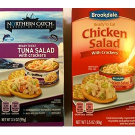 Ready to Eat Combo Pack - (1) Tuna Salad with Crackers By Northern Catch & (1) Chicken Salad with Crackers By Brookdale