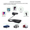 THE9SHOP Combo Cargador Para Auto 3.1a 2+2usb Ampliar Cable V8