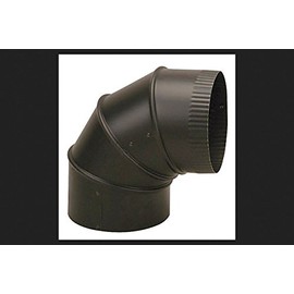 Imperial Manufacturing 4 in. Dia. x 4 in. Dia. Adjustable 90 deg. Steel Stove Pipe Elbow